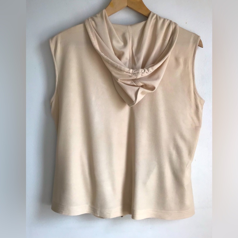 Moncler Cream Sleeveless Hoodie - Picture 2 of 9